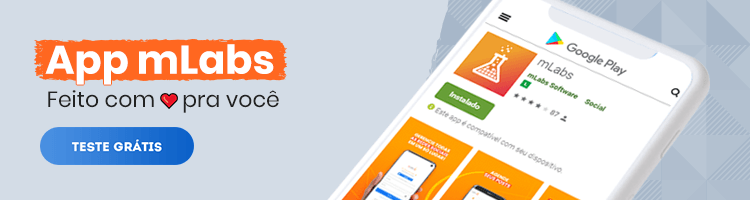 imagem de um banner publicitário com chamada para testar o app da mlabs