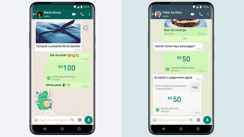 Pagamento pelo whatsapp