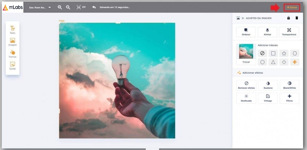 Gerenciador de Redes Sociais mLabs: imagem da tela Studio da mLabs