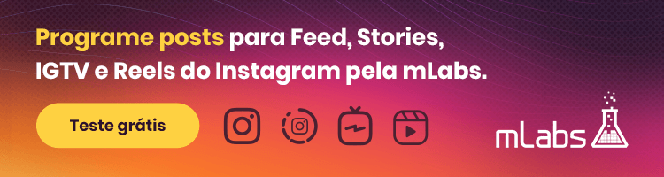 imagem de um banner publicitário com chamada para testar o gerenciamento do instagram pela mlabs