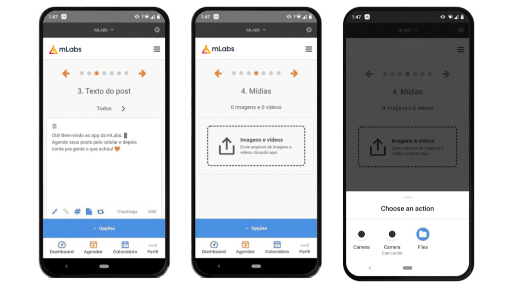 mlabs app: imagem da tela de edição de imagem da mLabs